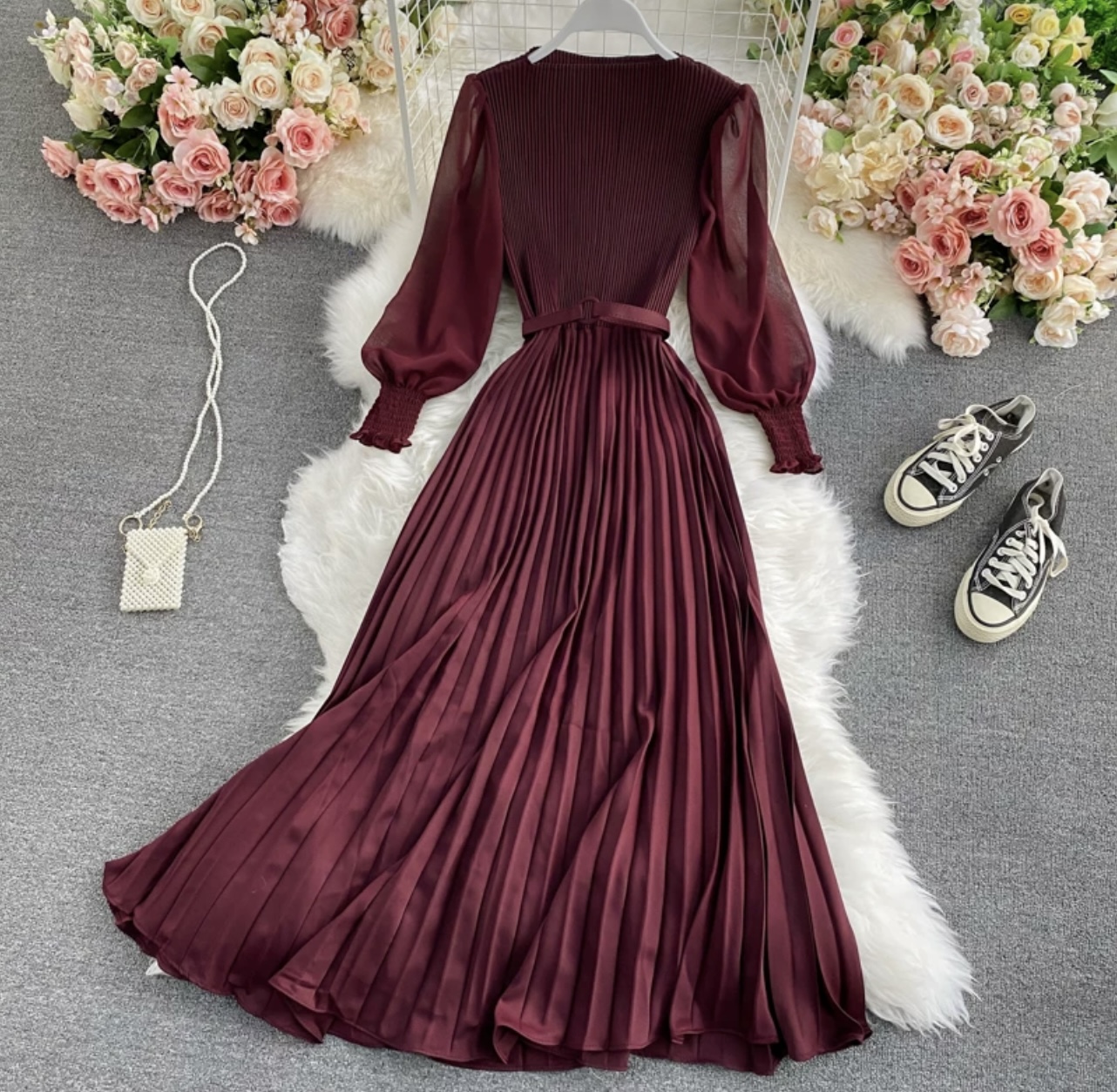 Flying high with you pleated dress FD98 images